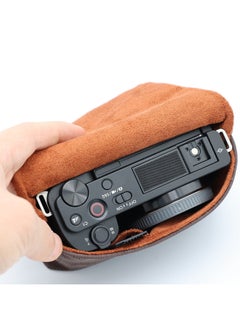 Generic Bbk-m12m Camera Storage Bag For Zv1 Zve10 Lx10 Rx100 Gr3 Compact Card Cameras-Color:Coffee  - Image 3