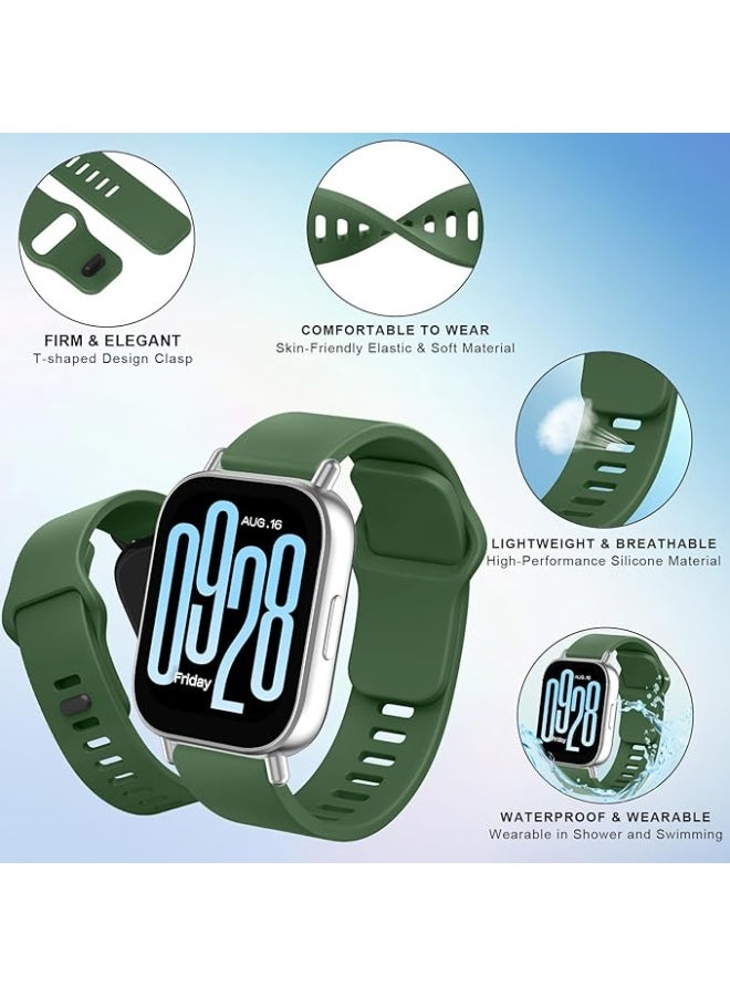 Strap For Xiaomi Redmi Watch 5 Active/Redmi Watch 5 Lite Bands for Women Men, 22mm Adjustable Quick Release Silicone Replacement Watch Band Straps Wristbands Bracelet - Image 5