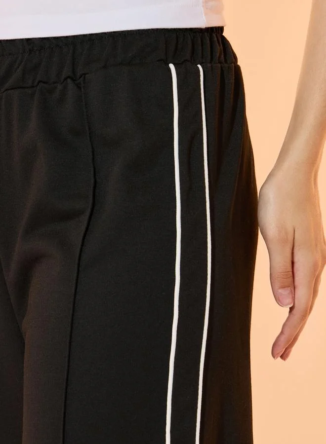 Take Two Contrast Piping Detail Relaxed Fit Pants