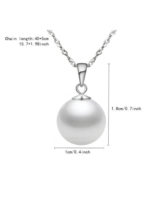 aeen Elegant Single Round White Faux Pearl Necklace – Minimalist Delicate Chain Jewelry for Women, Perfect for Everyday, Casual & Formal Wear - Image 5