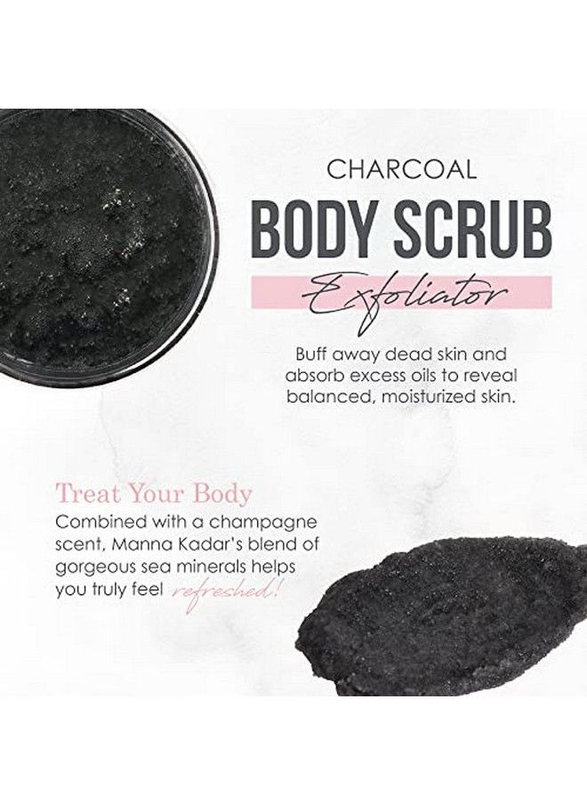 Manna Kadar Champagne Charcoal Scrub by Cosmetics Detoxify Exfoliate and Hydrate with this Gentle Charcoal Body Scrub 18.34 Ounce  - Image 4