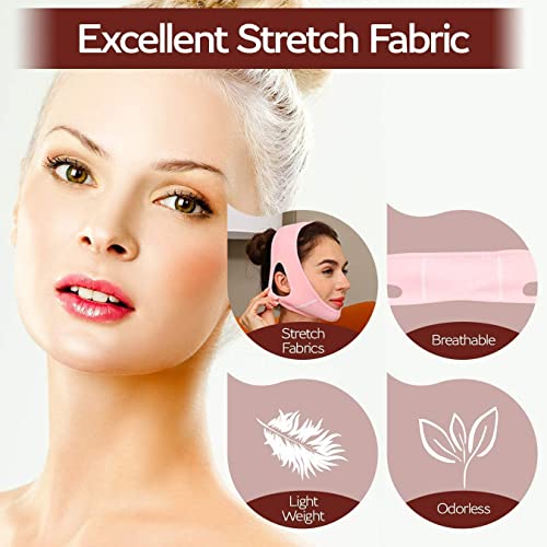Mroobest ParaFaciem Reusable V Line Mask Facial Slimming Strap Double Chin Reducer Chin Up Mask Face Lifting Belt V Shaped Slimming Face Mask - Image 4