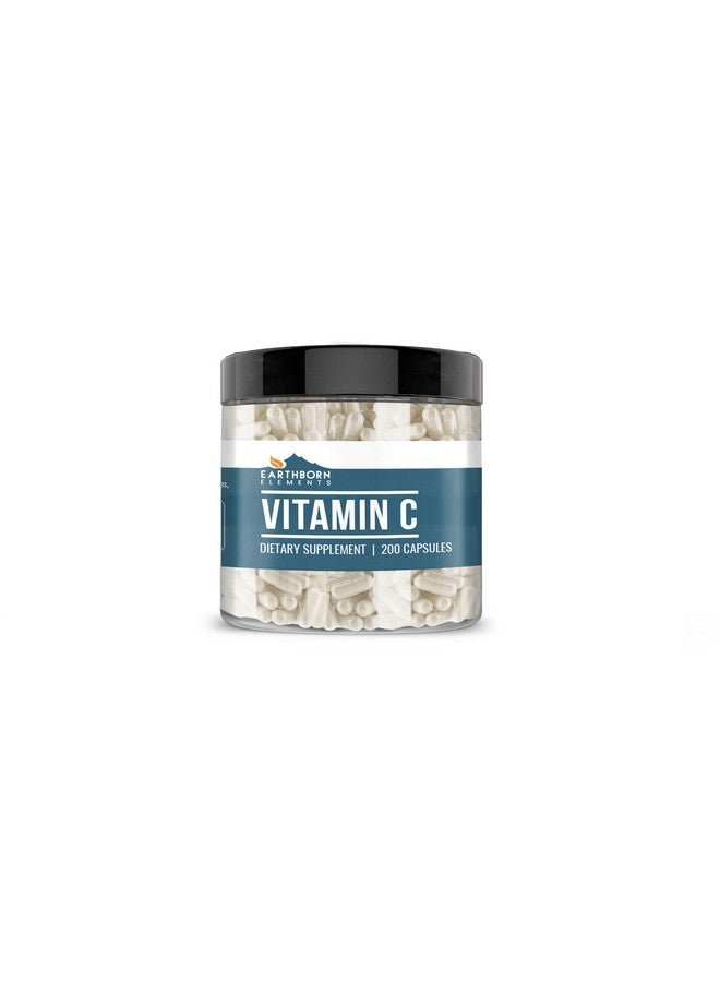 earthborn elements Vitamin C 200 Capsules Pure & Undiluted No Additives - Image 2