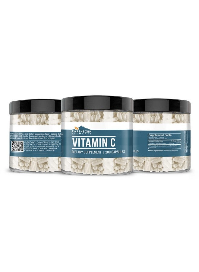 earthborn elements Vitamin C 200 Capsules Pure & Undiluted No Additives - Image 5