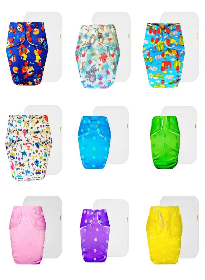 حفاضات دمبلدو القماشية الممتازة مع حشوة قطنية (عبوة من 9) | ناعمة ولطيفة | تسمح بمرور الهواء | سهلة التنظيف | مثالية لفصل الصيف الهندي | من 3 أشهر إلى 3 سنوات | مناسبة للجنسين - Image 1