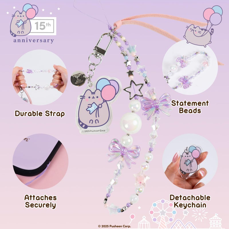 iFace Pusheen the Cat Beaded Wristlet Universal Charm Strap [15th Anniversary Special Limited Edition] - Cute Wrist Straps for Cell Phone Camera Keys AirPods - Image 3