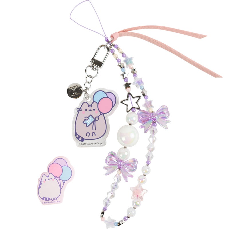 iFace Pusheen the Cat Beaded Wristlet Universal Charm Strap [15th Anniversary Special Limited Edition] - Cute Wrist Straps for Cell Phone Camera Keys AirPods - Image 1