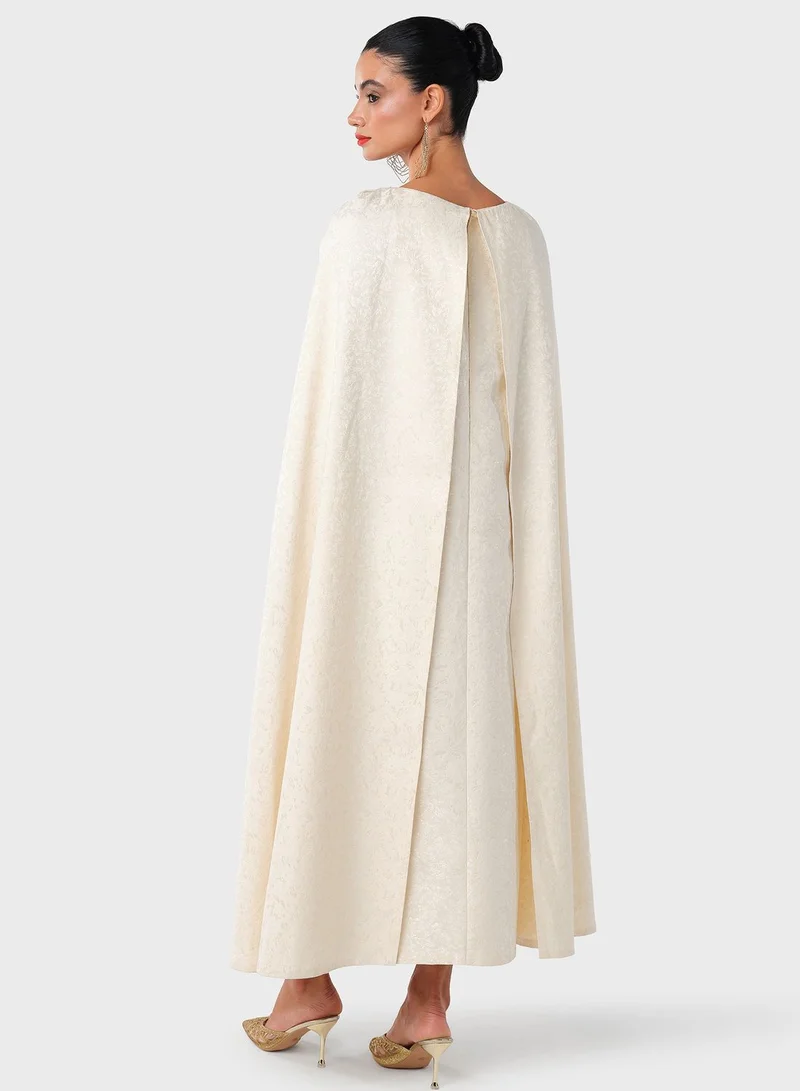Threadz by Ajooni Embellished Cape Dress
