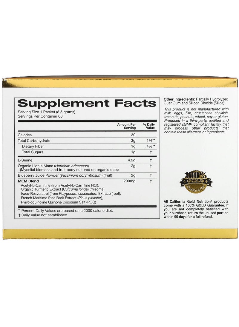 MEM Food, Memory & Cognitive Support, 60 Packets, 0.3 oz (8.5 g) Each