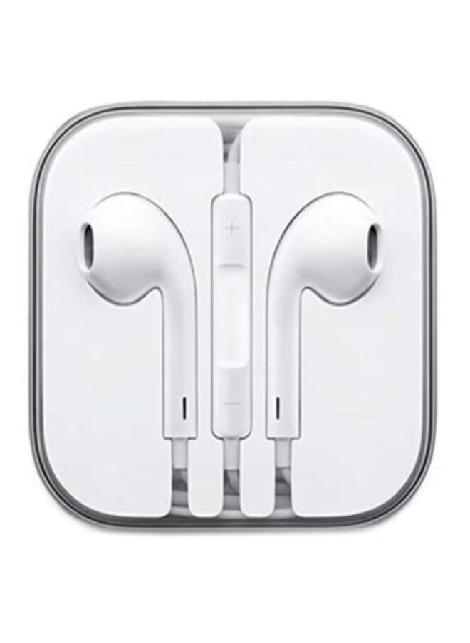 Generic Wired In-Ear Earphone With Mic For Apple iPhone 5 White 