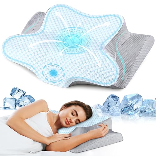 Bespillow Cervical Neck Pillow for Pain Relief, Memory Foam Contour Orthopedic Pillow, Ergonomic Cooling Neck Support Pillow for Side Back Stomach Sleepers, Bed Pillow for Sleeping Comfort - Image 1