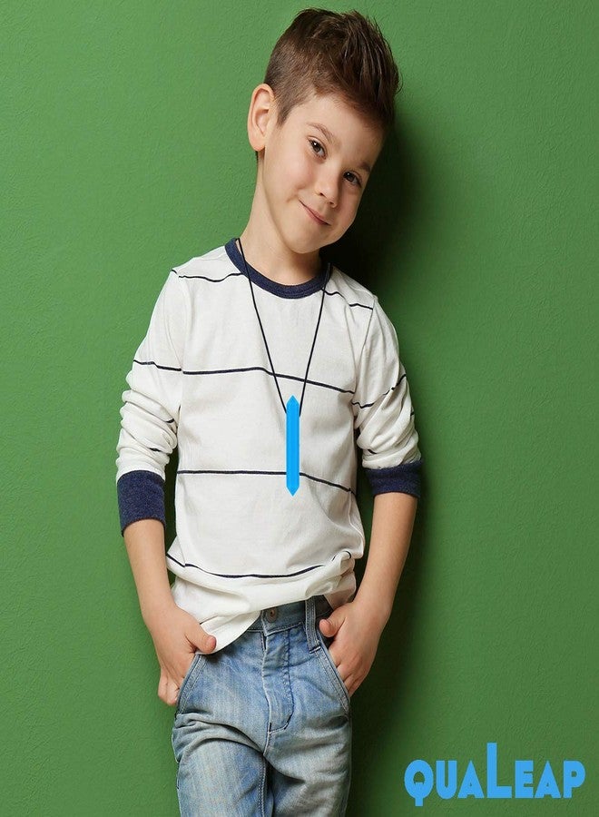 QUALEAP AMBER Xtra Tough (XT) Sensory Chew Necklace for Kids, Boys or Girls (5 Pack) - Chewing Necklace Teething Necklace Teether Necklace Chew Toys - Teething Toys Designed for Autism ADHD (5 Colors) - Image 5