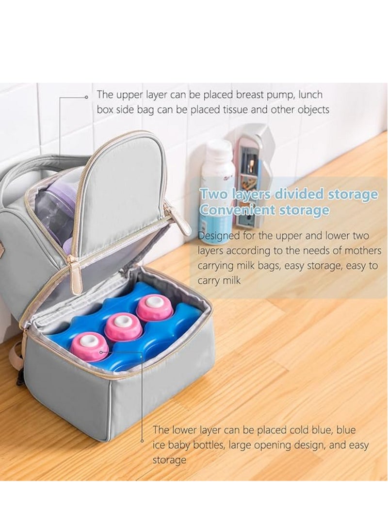 WEYOUNG Milk Bottle Heat Preservation Bag Waterproof Breastmilk Backpack Single-shoulder Mummy Diaper Bag - Image 4
