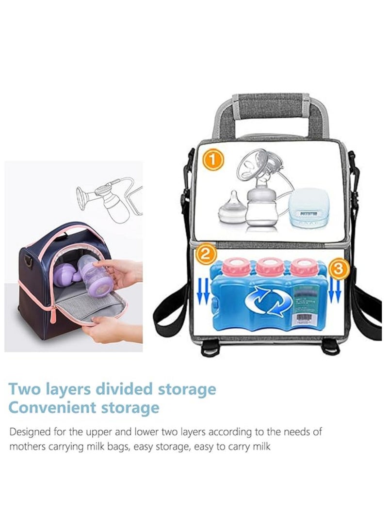 WEYOUNG Milk Bottle Heat Preservation Bag Waterproof Breastmilk Backpack Single-shoulder Mummy Diaper Bag - Image 2