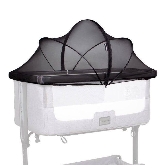 BASSINET MOSQUITO NET COVER BREATHABLE MESH CANOPY WITH 2WAY ZIPPER FOR BABY CRIBS BEDSIDE SLEEPERS TRAVEL CRIBS BLACK