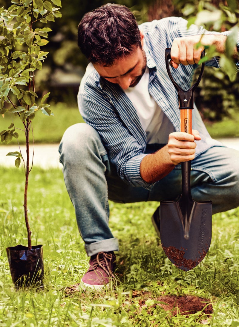 ترامونتينا مجرفة صغيرة بفم دائري ومقبض خشبي بطول 45 سم - Image 3