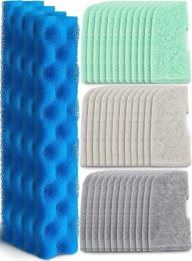 Threlaco مجموعة وسائط ترشيح بديلة من ثريلاكو، 40 قطعة، متوافقة مع فلاتر فلوفال 406/407، تتضمن 4 فلاتر إسفنجية بيولوجية، و36 مزيلًا للأمونيا/الفوسفات/النتريت. - Image 1