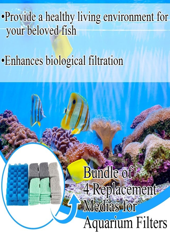 Threlaco مجموعة وسائط ترشيح بديلة من ثريلاكو، 40 قطعة، متوافقة مع فلاتر فلوفال 406/407، تتضمن 4 فلاتر إسفنجية بيولوجية، و36 مزيلًا للأمونيا/الفوسفات/النتريت. - Image 5