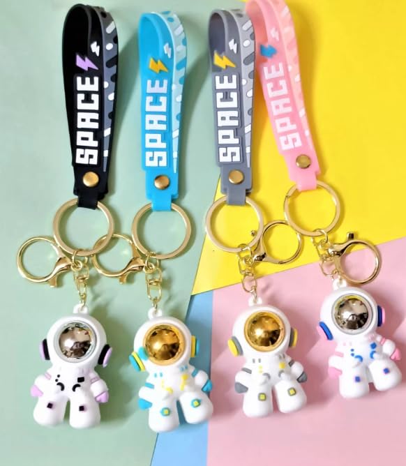 AEROSTARK Cartoon Characters Keychain For Girls Boys, Cute Silicon Keychains Accessories Keyring Key Purse Backpack Car Charms For Kids Gifts. (Astro Combo Of 4, Multicolor) - Image 3