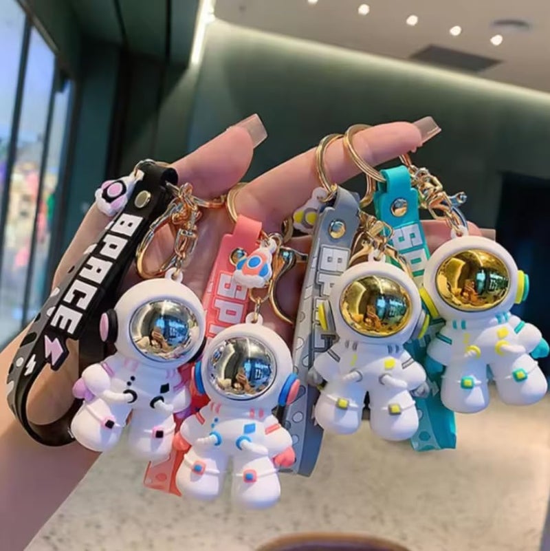 AEROSTARK Cartoon Characters Keychain For Girls Boys, Cute Silicon Keychains Accessories Keyring Key Purse Backpack Car Charms For Kids Gifts. (Astro Combo Of 4, Multicolor) - Image 2