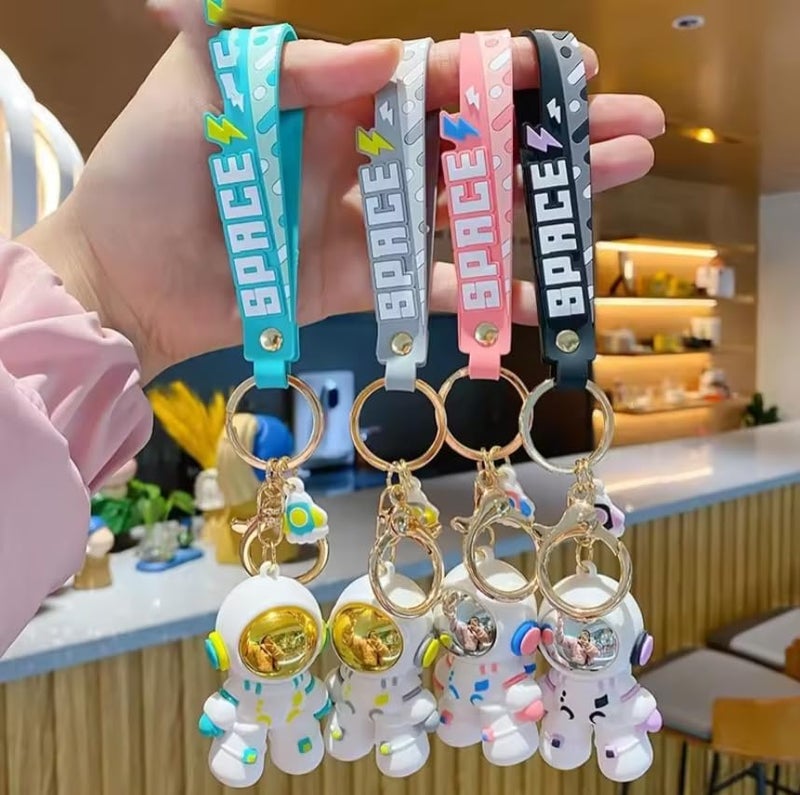 AEROSTARK Cartoon Characters Keychain For Girls Boys, Cute Silicon Keychains Accessories Keyring Key Purse Backpack Car Charms For Kids Gifts. (Astro Combo Of 4, Multicolor) - Image 5