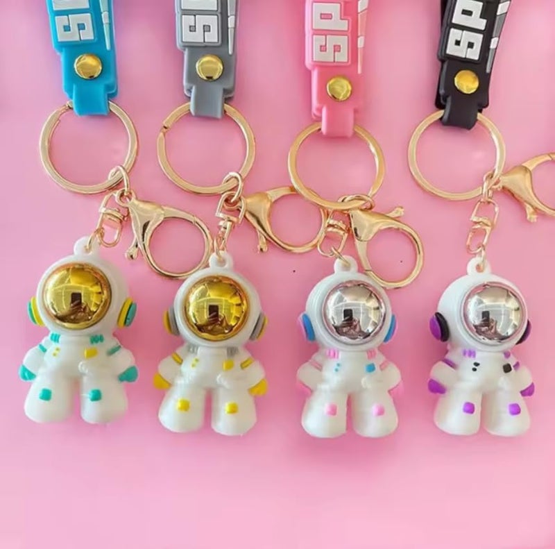 AEROSTARK Cartoon Characters Keychain For Girls Boys, Cute Silicon Keychains Accessories Keyring Key Purse Backpack Car Charms For Kids Gifts. (Astro Combo Of 4, Multicolor) - Image 4