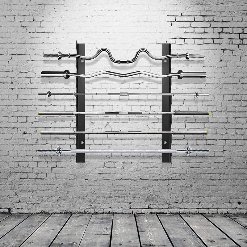 Protoner Olympic Barbell Rack Bar Storage, Weight rod Holder, Barbell Storage, Horizontal Barbell Wall Mount Bar Plate Storage Rack, Holds 5 Barbells, Holds - Image 5