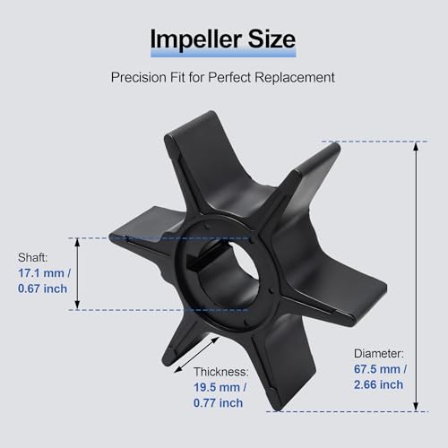 MARKGOO Water Pump Impeller 1746194701 for Suzuki Outboard 35 40 50 55 60 65 HP DT35 DT40 DT50 DT55 DT60 DT65 Boat Motor Engine Parts Replacement Sierra 183094 1746194700 - Image 3