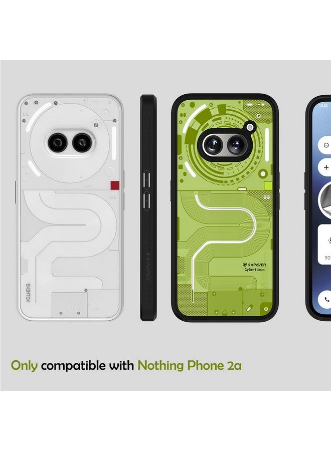 كابيفر غطاء خلفي من سلسلة إمبلس من KAPAVER مصنوع من البولي يوريثان الحراري لهاتف Nothing Phone 2A 5G / Nothing Phone 2A Plus 5G (أسود سايبر-I-02) - Image 2
