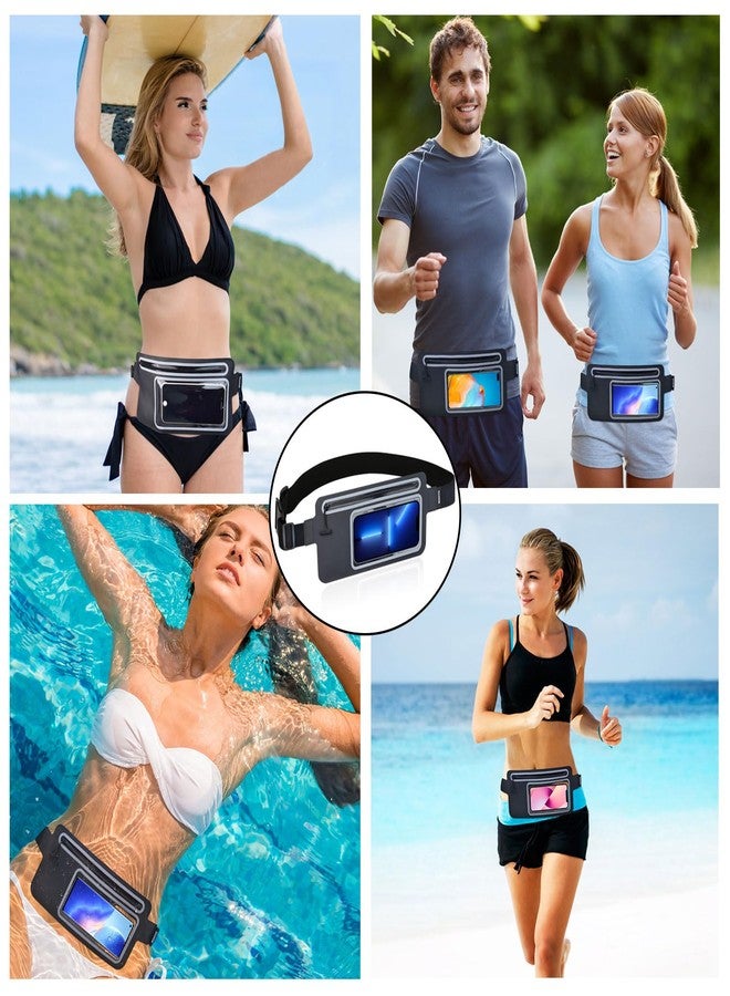 MOVOYEE Dry Bags Waterproof Fanny Pack Women for Swimming Kayaking Men Running Belt Bag Kids Waist Bag,Slim Waist Pack Fit Sea Beach Boating Rafting Water Sport Travel Hiking Camping Cell Phone Pouch - Image 2