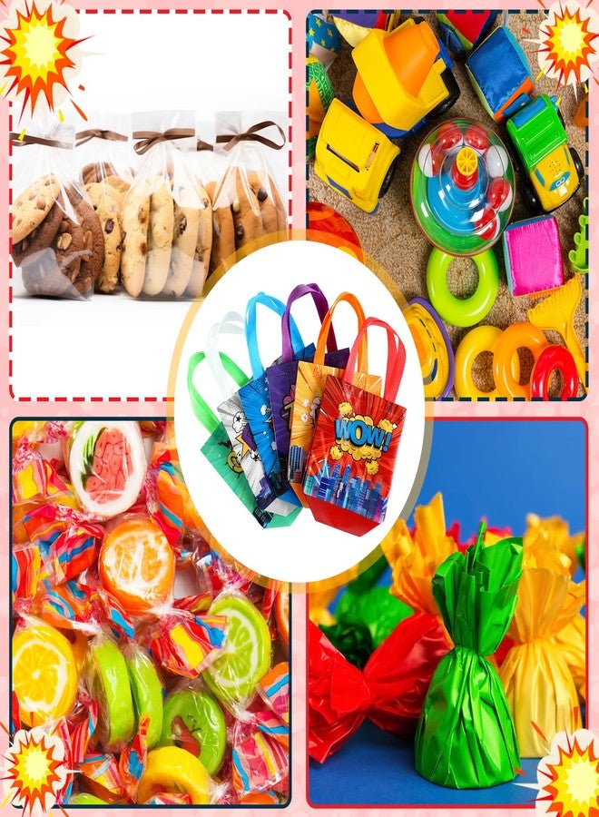 GliCraft 40 Pcs Hero Party Favor Goodie Bags Boom Crash Non-woven Bags Bulk with Handles Reusable Birthday Treat Candy Bag for Birthday Party Favor 7.87 x 7.87 x 3.54 Inches - Image 5