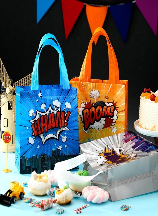 GliCraft 40 Pcs Hero Party Favor Goodie Bags Boom Crash Non-woven Bags Bulk with Handles Reusable Birthday Treat Candy Bag for Birthday Party Favor 7.87 x 7.87 x 3.54 Inches - Image 4