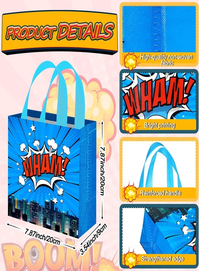 GliCraft 40 Pcs Hero Party Favor Goodie Bags Boom Crash Non-woven Bags Bulk with Handles Reusable Birthday Treat Candy Bag for Birthday Party Favor 7.87 x 7.87 x 3.54 Inches - Image 3
