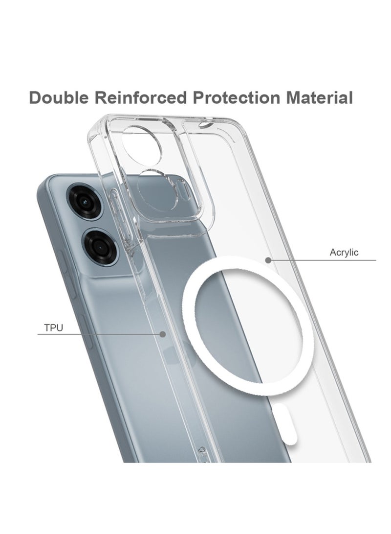 Techie Motorola Moto G85  5G Case with MagSafe – Slim, Anti-Yellowing Transparent Back Cover with Camera Lens Protection, Magnetic Holder Wireless Charging Compatible - Clear - Image 3