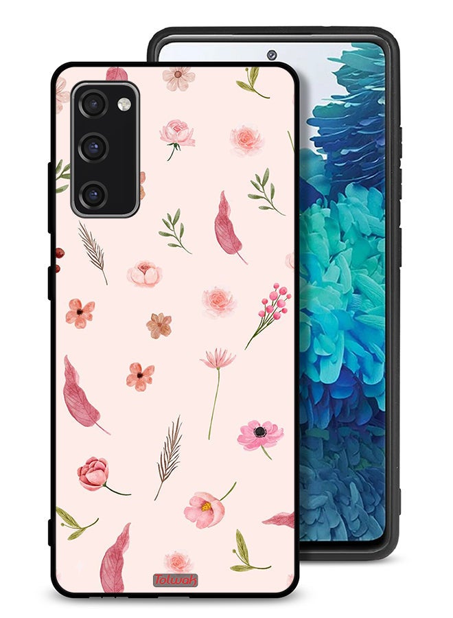 Tolwak Samsung Galaxy S20 FE Protective Case Cover Leaves And Roses Pattern - Image 1