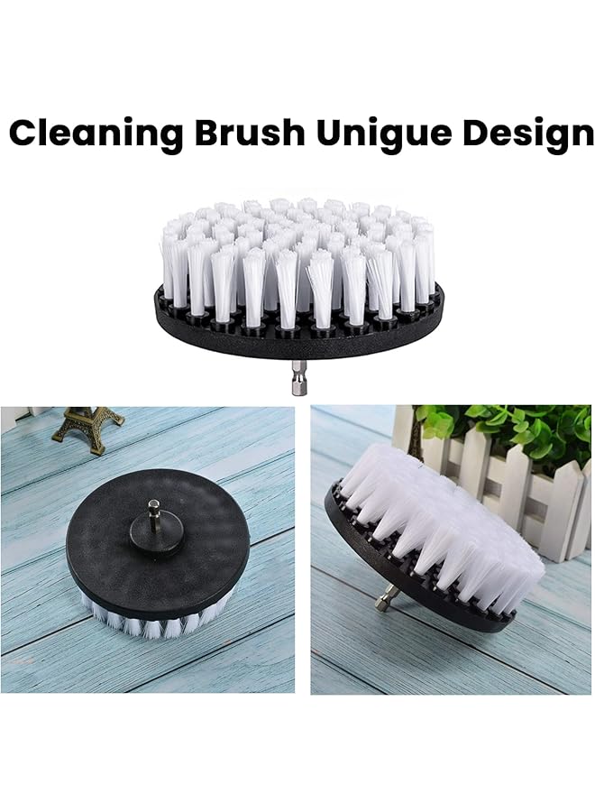 SAGREENY 4 Pcs Drill Brush, Car Cleaning Brush, Attachment For Seat, Replaceable Brush Heads, Multi-Functional Rotary Cleaning Brush, Bathroom Carpet(2'' 3.5'' 4'' 5'') - Image 5