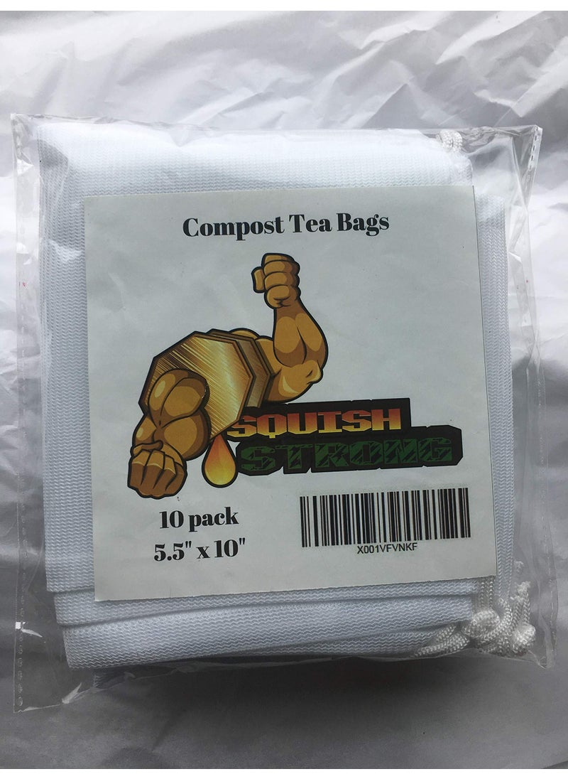 Squish Strong Compost Tea Filter Bags 10  Compost Tea Filter Brew Bags  Create your own enriched organic water to make your plants and garden thrive 