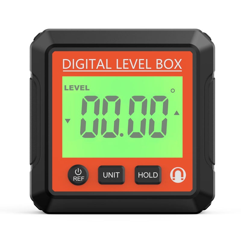 مقياس الزاوية الرقمي الأحمر المغناطيسي الإلكتروني مع شاشة LCD لقياس الميل - Image 2