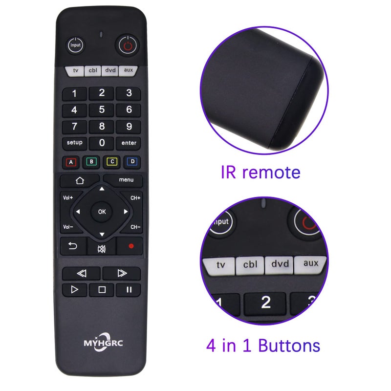 MYHGRC Universal Remote for All TVs/DVD/Blu-ray Player/VCR/Combo/CBL/Audio Streaming Media Player and More - Image 2