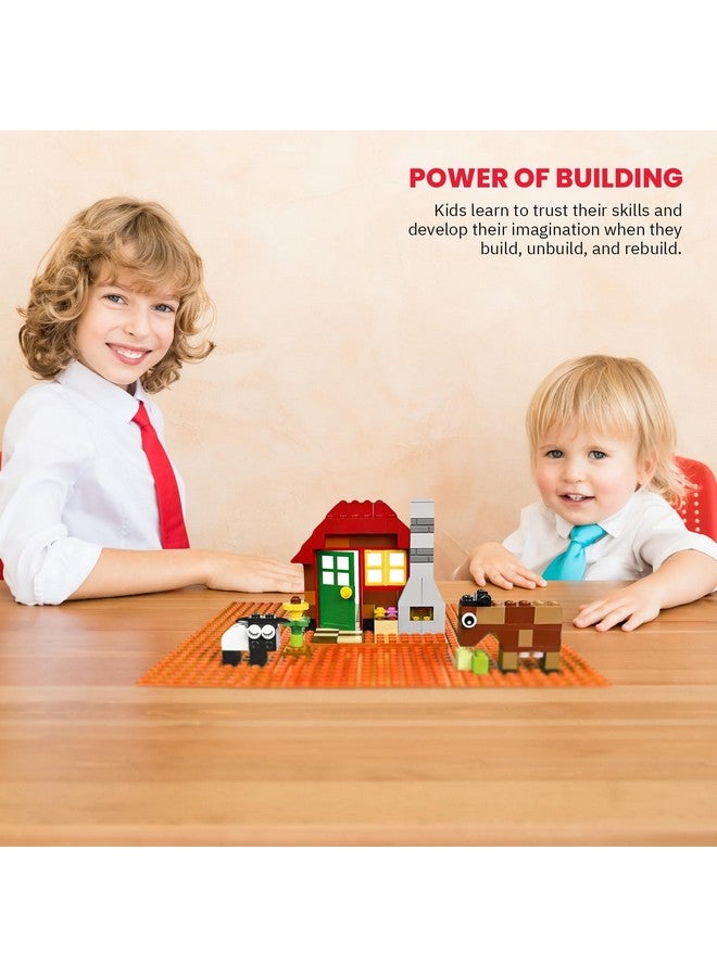 بيبي ألعاب مكعبات بناء للأطفال من بايبي، مقاس 32 × 32 بوصة | مجموعة ألعاب تركيب أحجية القبو للتكديس والفرز | ألعاب أطفال، ألعاب مكعبات بناء للأولاد والبنات بعمر سنتين فما فوق (برتقالي) - Image 4