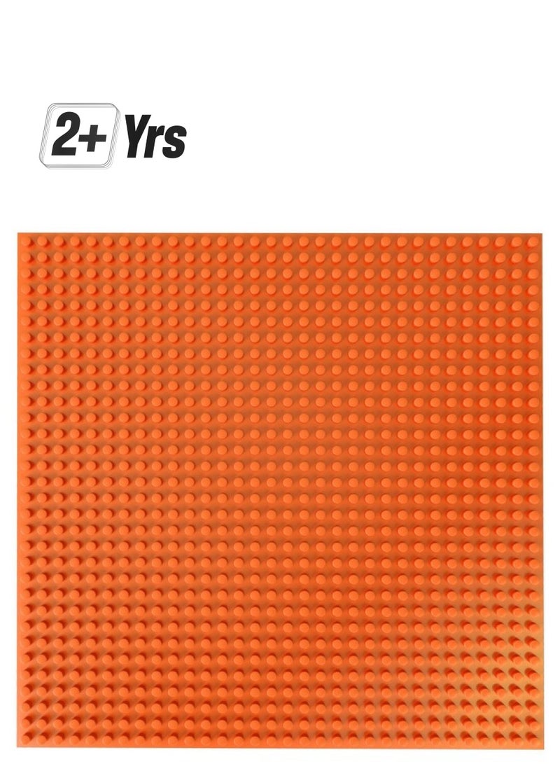 بيبي ألعاب مكعبات بناء للأطفال من بايبي، مقاس 32 × 32 بوصة | مجموعة ألعاب تركيب أحجية القبو للتكديس والفرز | ألعاب أطفال، ألعاب مكعبات بناء للأولاد والبنات بعمر سنتين فما فوق (برتقالي) - Image 1