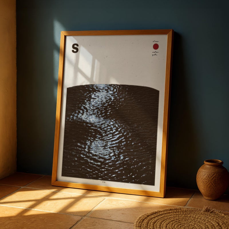 TNESSENTIAL Water Ripple Art Print, Modern Minimal Poster, Neutral Black & Cream Zen Wall Art, Wabi-Sabi Contemporary Decor, Mid-Century Living Room Art - Image 2