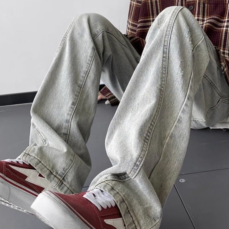 Unisex Classic Denim Jeans Loose Fit Daily Outdoor Wear - Image 4
