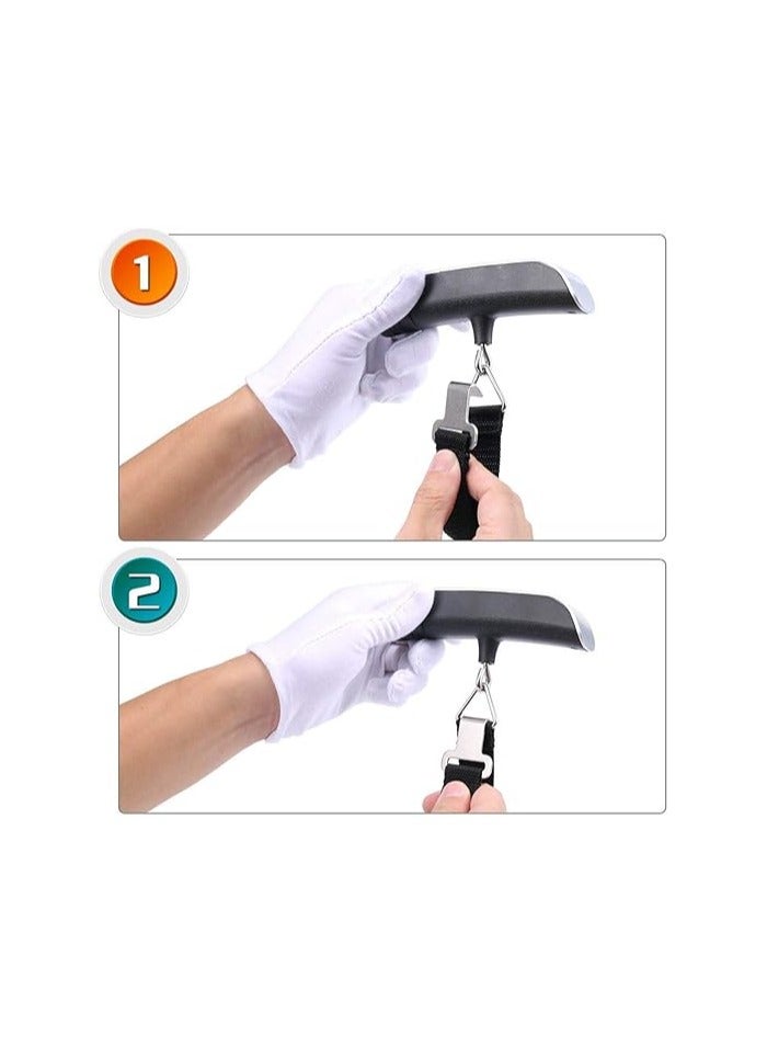 أداك ميزان الأمتعة الرقمي المعلق، مقياس الأمتعة المحمول باليد لحقيبة السفر، للسفر مع شاشة LCD 50 كجم/110 رطل - Image 2