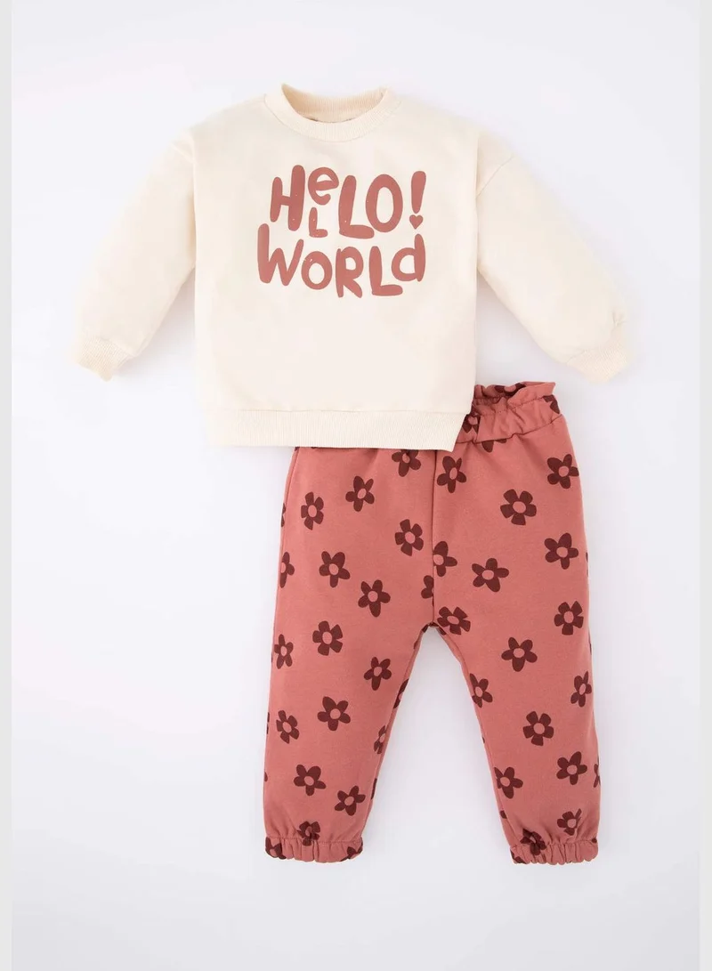 ديفاكتو 2 Pack BabyGirl Regular Fit Bike Neck Long Sleeve Knitted Set