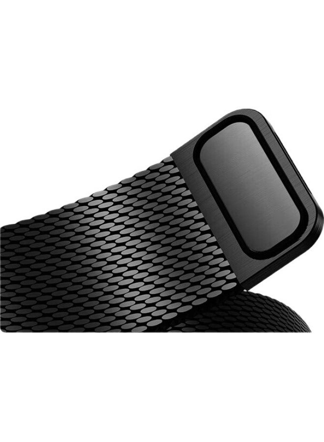 WP Compatible With Huawei Watch Bands For Gt5/Gt4Pro/Watch4Pro/3/2/New, Extraordinary Master Milanese Metal Double Magnetic Stainless Steel Strap For Men, Black - Image 2