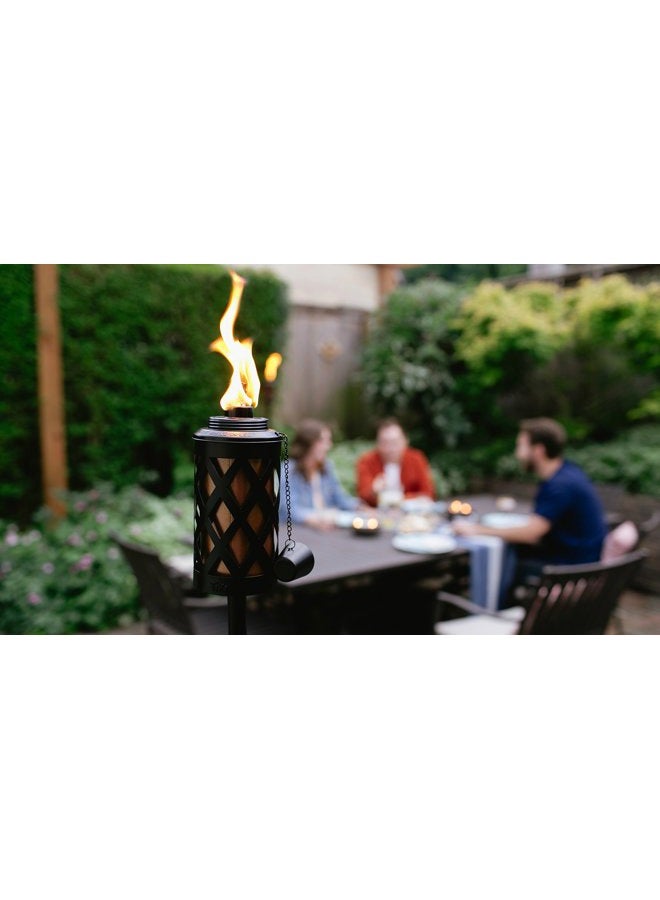 TiKi Torch Replacement Canister Set of 4 – Refillable Metal Torch Fuel Canisters with Easy Pour System, 12 oz – Weather-Resistant Outdoor Lighting Accessories for Patio, Garden & Deck - Image 4