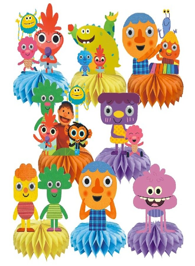 Simple Songs Honeycomb Centerpieces Party Supplies for Songs Theme Birthday Party Decorations, 8Pcs Double Sided Table Decor Music Party Favors for Fans Kids Boys
