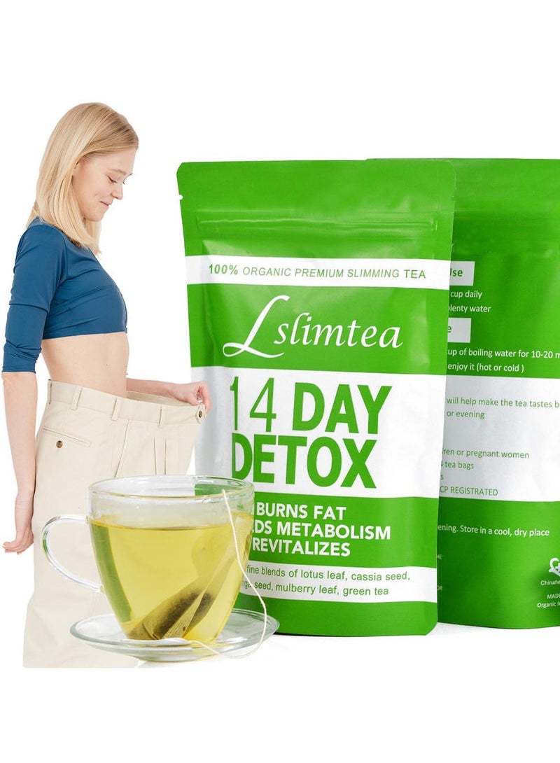 Winstown 14-Day Organic Weight Loss Tea: Promotes Fat Digestion and Absorption, Aids Bowel Movement, Supports Stomach Health, Helps Digestion, Reduces Accumulation of Abdominal Fat  - Image 1