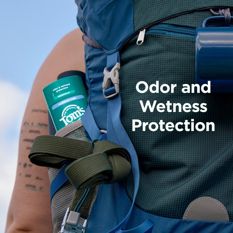 Tom's of Maine مزيل العرق الطبيعي الخالي من الألمنيوم بدون رائحة من تومز أوف مين للنساء والرجال | يطبق بشكل شفاف | حماية من الروائح والرطوبة | مكونات مشتقة طبيعياً وقادرة على حبس الرطوبة | 3.25 أونصة (عبوتين)  - Image 2